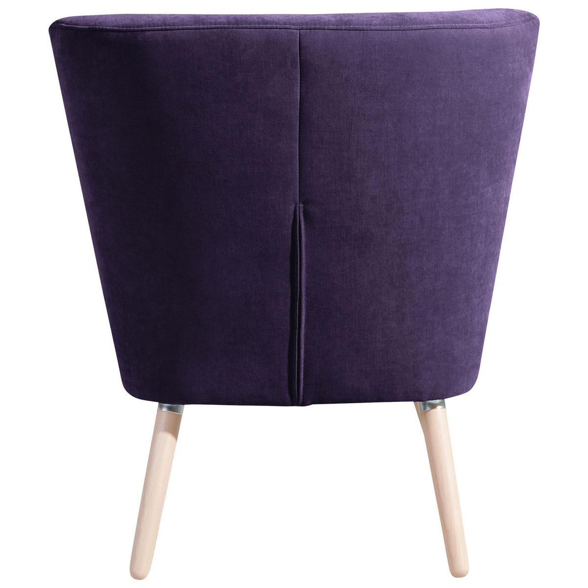 SESSEL Kassi Bezug Veloursstoff Buche natur / violett - Lila, Kunststoff (69/80/68cm) - 58aufmkessel