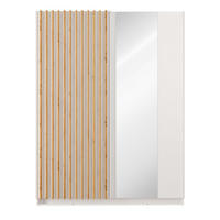 SCHIEBETÜRENSCHRANK CASTARI Weiß / Artisan Eiche - Weiß/Eiche Artisan, Holzwerkstoff (150.6/198.5/62cm) - KONSIMO®