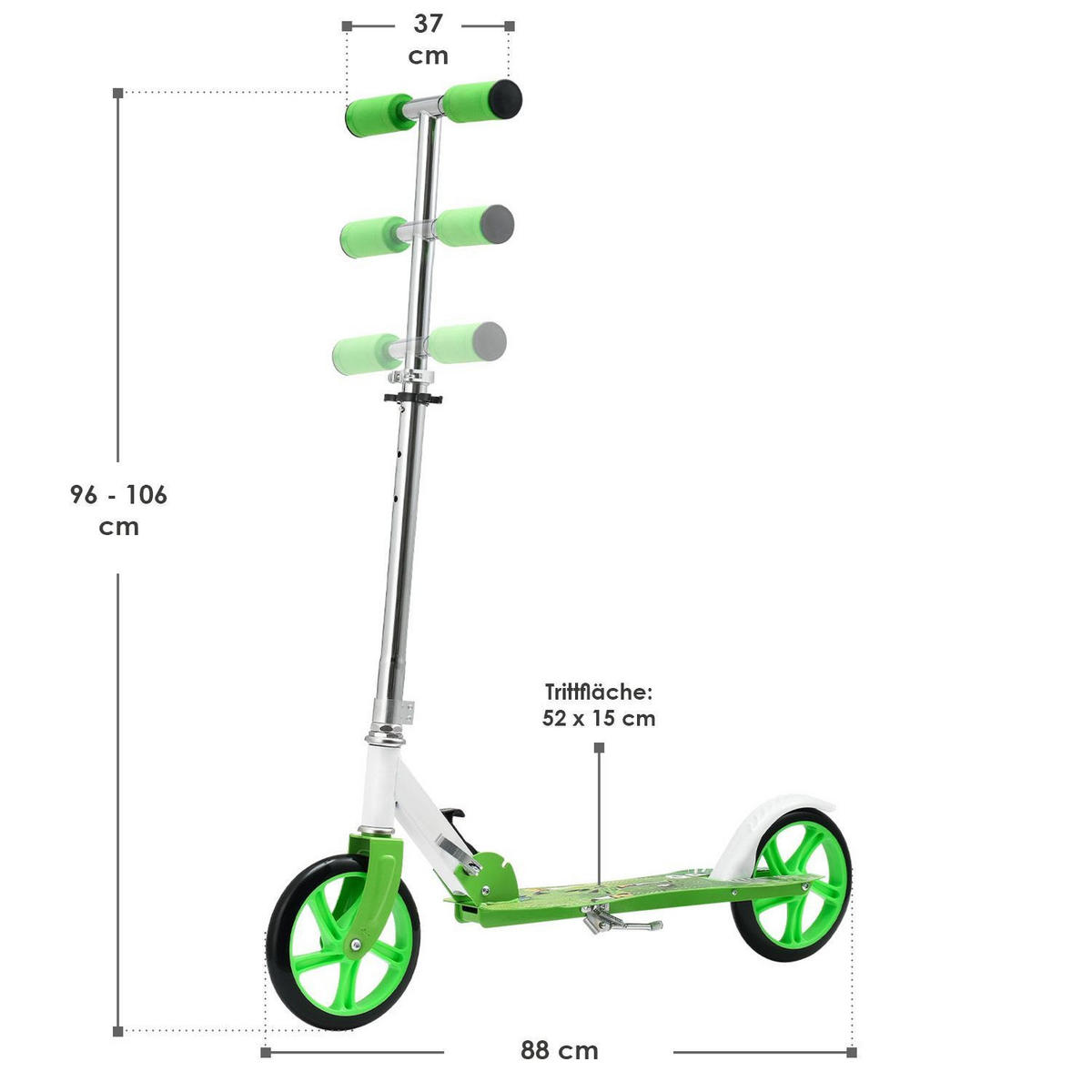 CITYROLLER Soccer grün - Grün, Metall (88/27/106cm) - Artsport