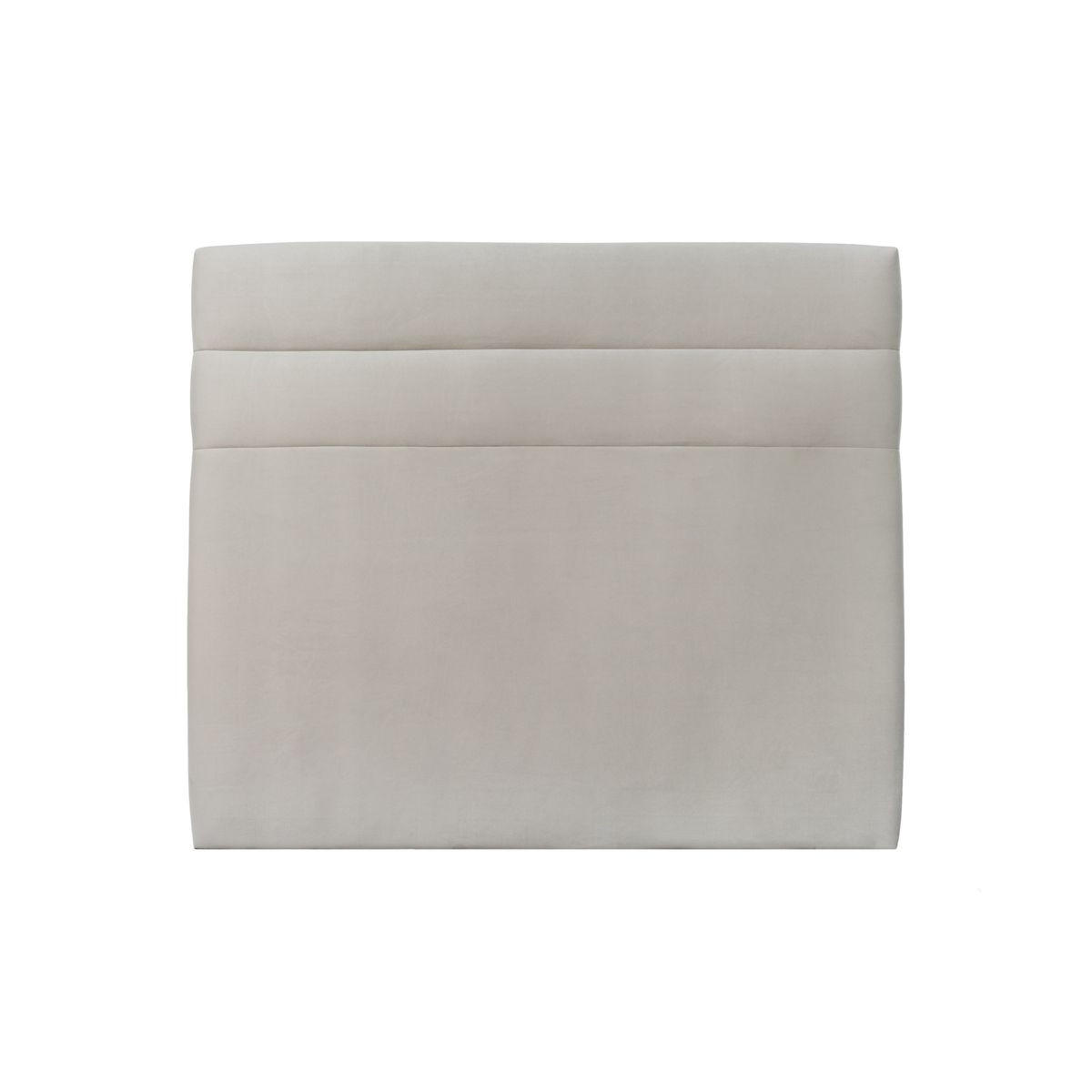 KOPFTEIL Modell Linien – Hellgrauer Samtstoff 150 cm - Beige/Hellgrau, Karton/Holz (150/120/10cm) - Sommeil de Plomb
