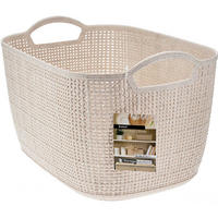 KORB aus Kunststoff 35/24/21,5 cm - Beige, Kunststoff (35/24/21.5cm) - Storage solutions