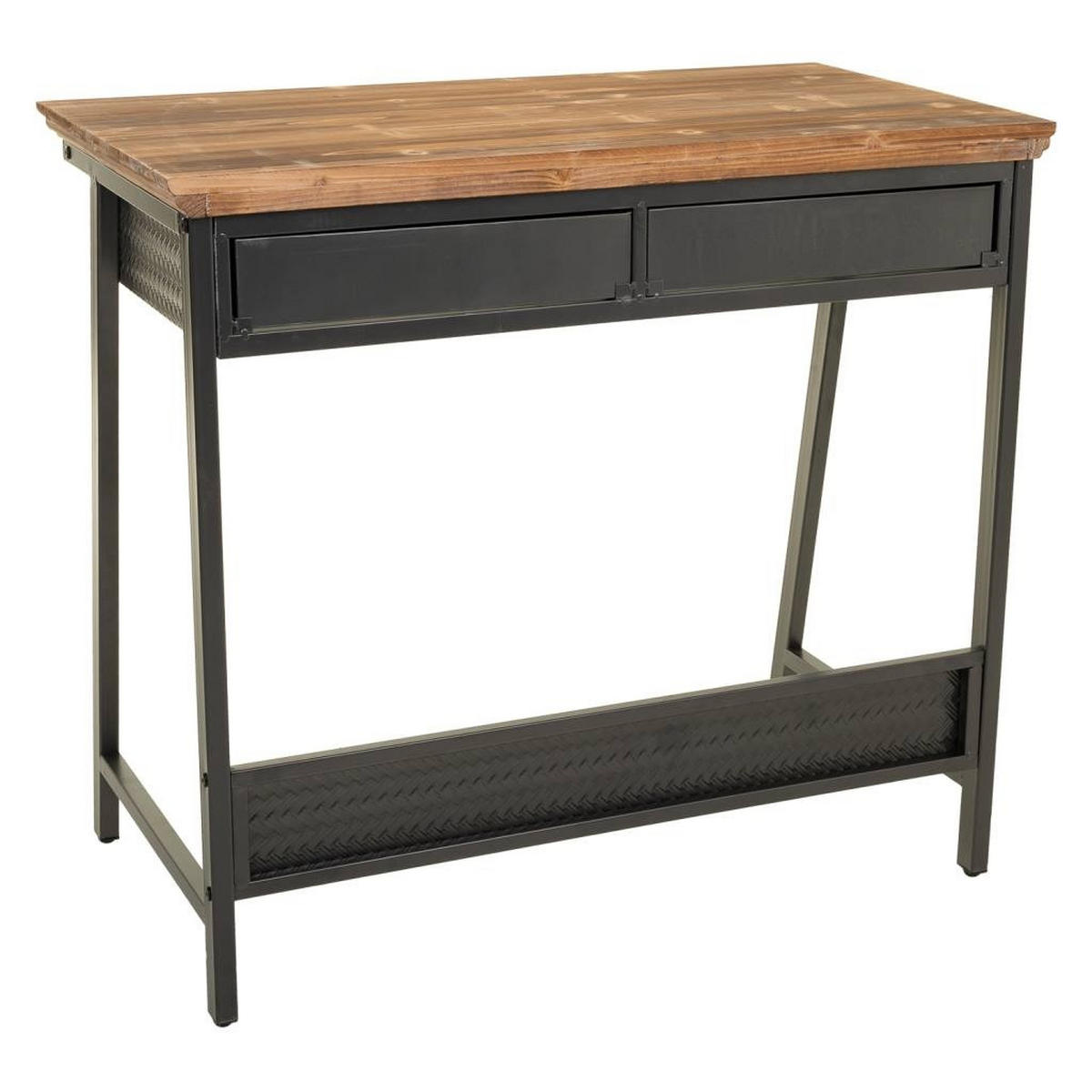 KONSOLENTISCH aus Metall und Holz, 84x46x75cm - Multicolor, Holz (46/84/75cm) - Wanderlust