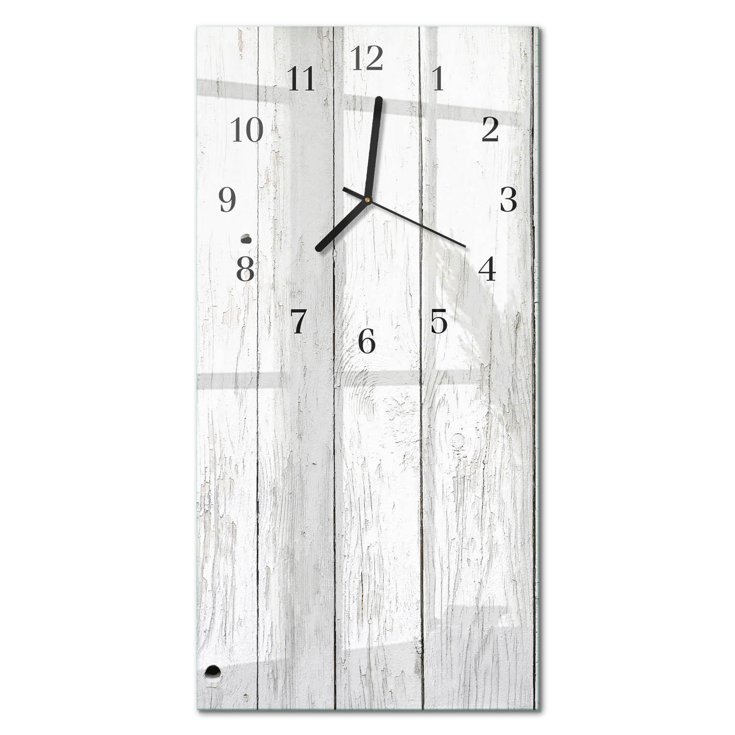 WANDUHR 60x30 cm - Orangen - Weiß, Glas (30/60/0.4cm) - TULUP