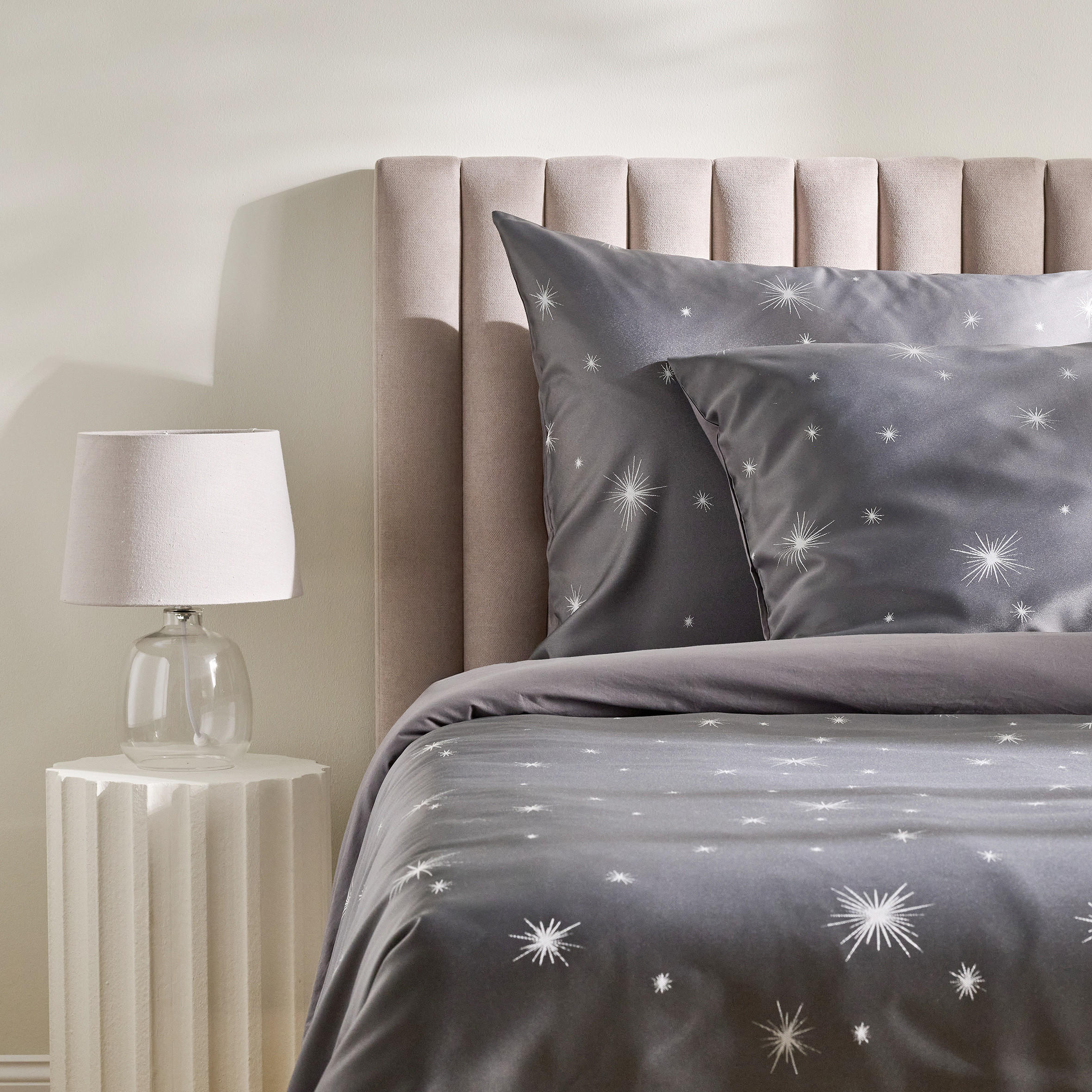 BETTWÄSCHE Jacquard SNIERZA, 160x200 cm, Schwarz, Winter Weihnachten Bettbezug, Weihnachtsdeko, Christmas, Weihnachtsmotiv - Schwarz, Textil (160/200cm) - home&you