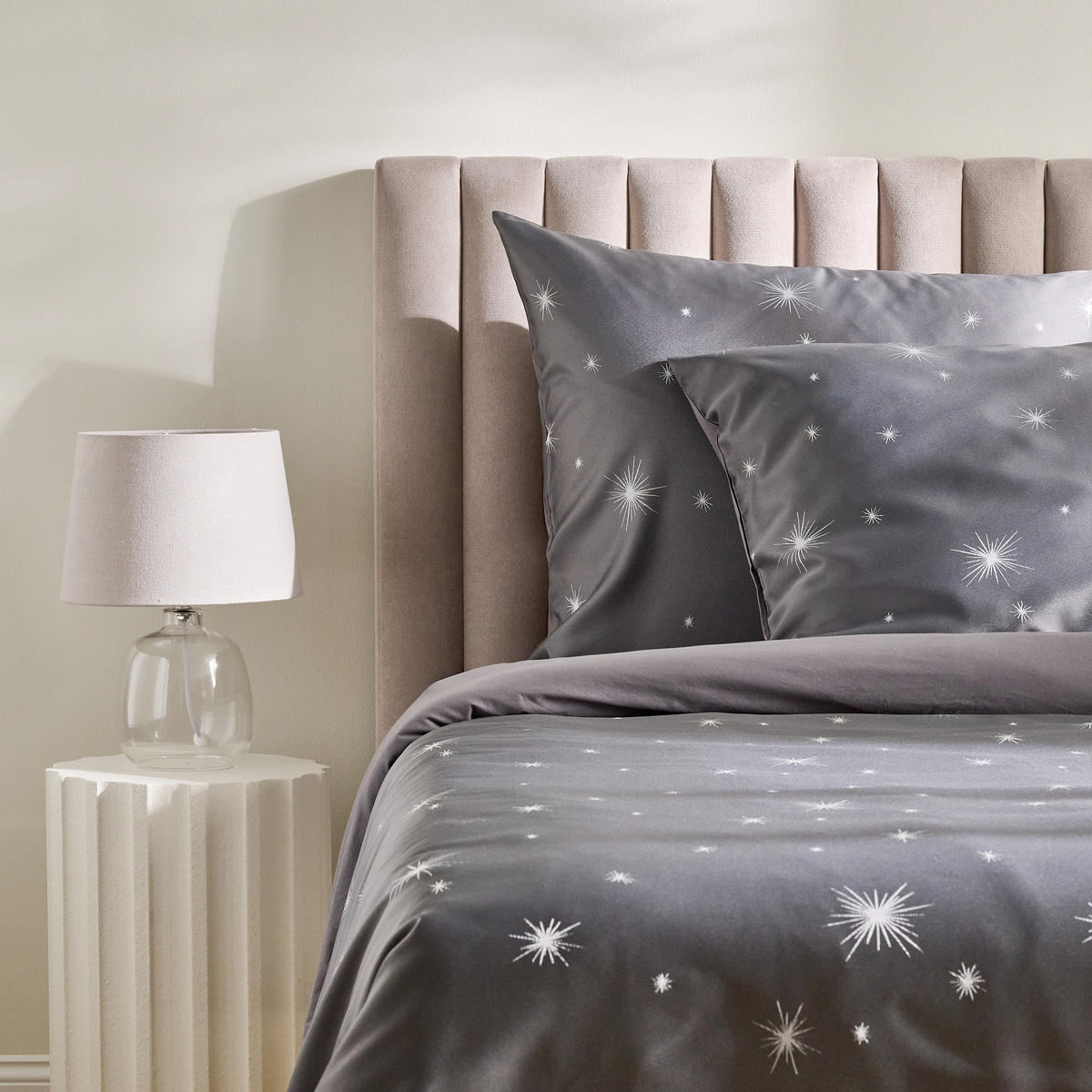 BETTWÄSCHE Jacquard SNIERZA, 160x200 cm, Schwarz, Winter Weihnachten Bettbezug, Weihnachtsdeko, Christmas, Weihnachtsmotiv - Schwarz, Textil (160/200cm) - home&you