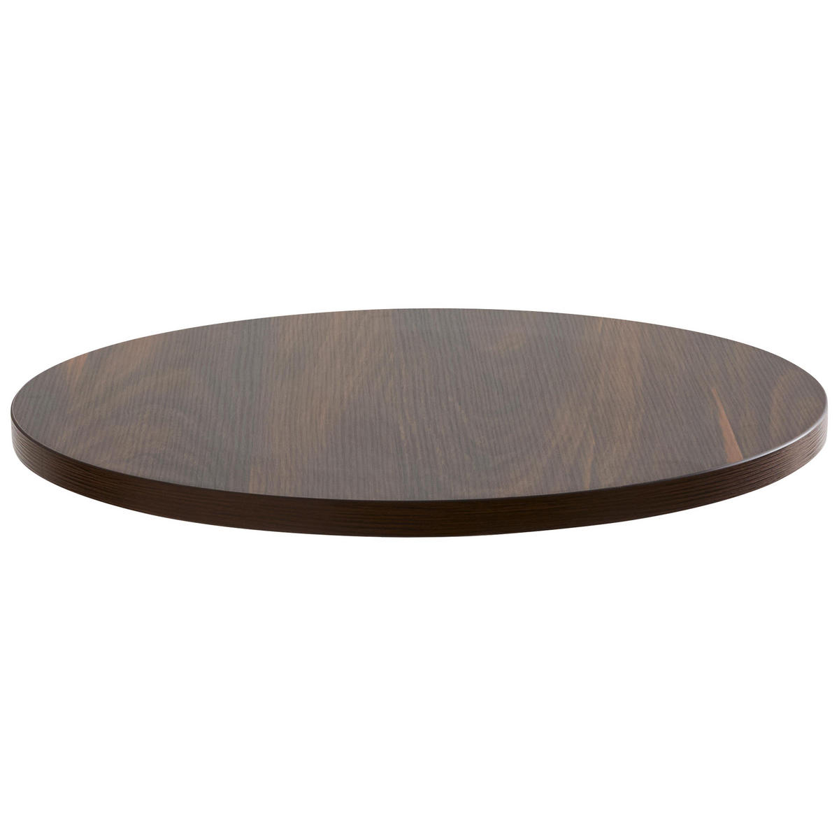 TISCHPLATTE runder 60 cm, Holz - Eichefarben/Dunkelbraun, Kunststoff (60/2.5/60cm) - Oviala