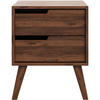 NACHTTISCH Norel mit 2 Schubladen, Links, Walnuss - Walnussfarben, Holz/Holzwerkstoff (45/55/35cm) - Beautysofa