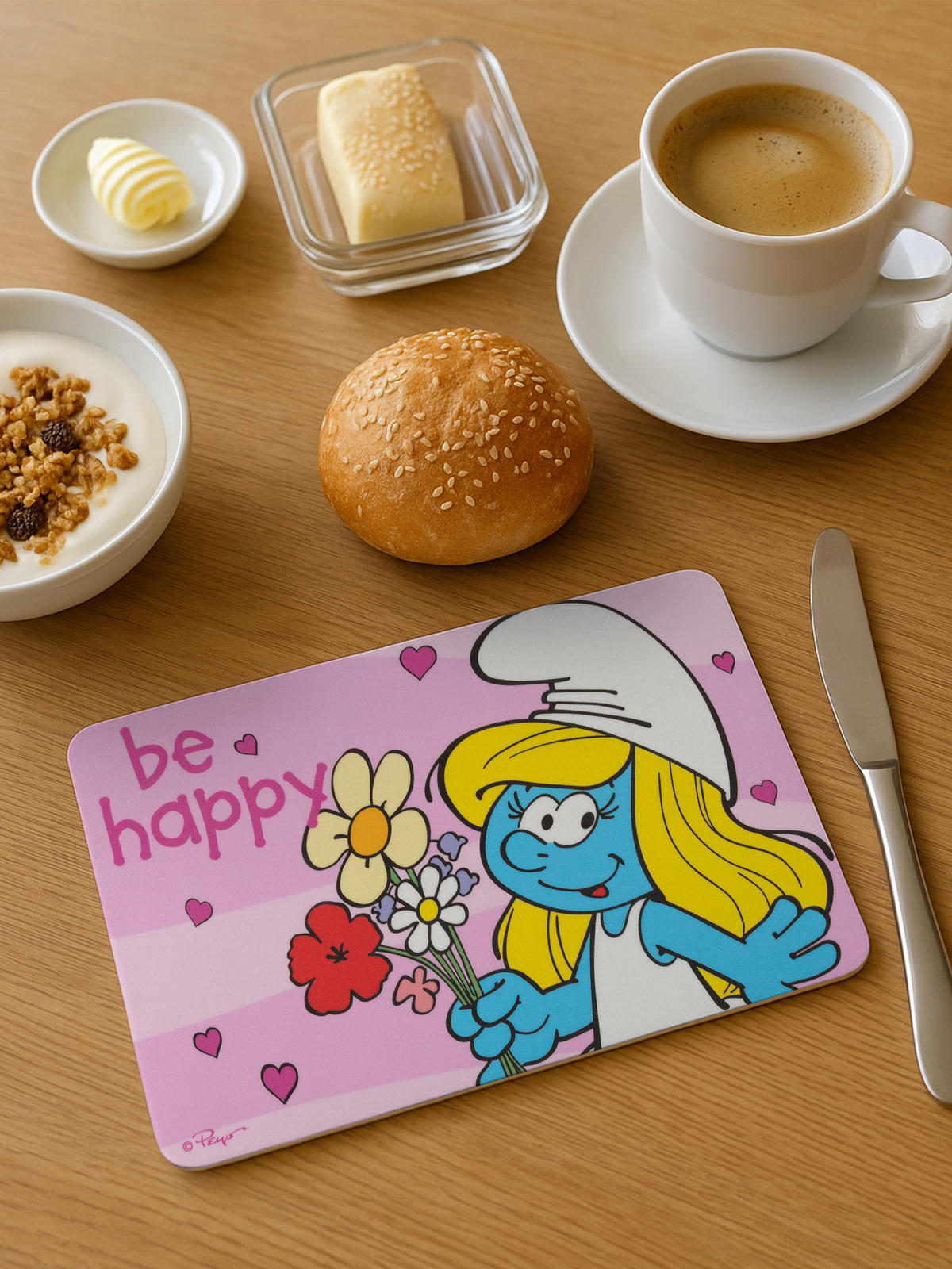 BRETTCHEN Die Schlümpfe Schlumpfine Pink 14,5 x 23,5 cm - Pink, Kunststoff (14.5/23.5cm) - United Labels