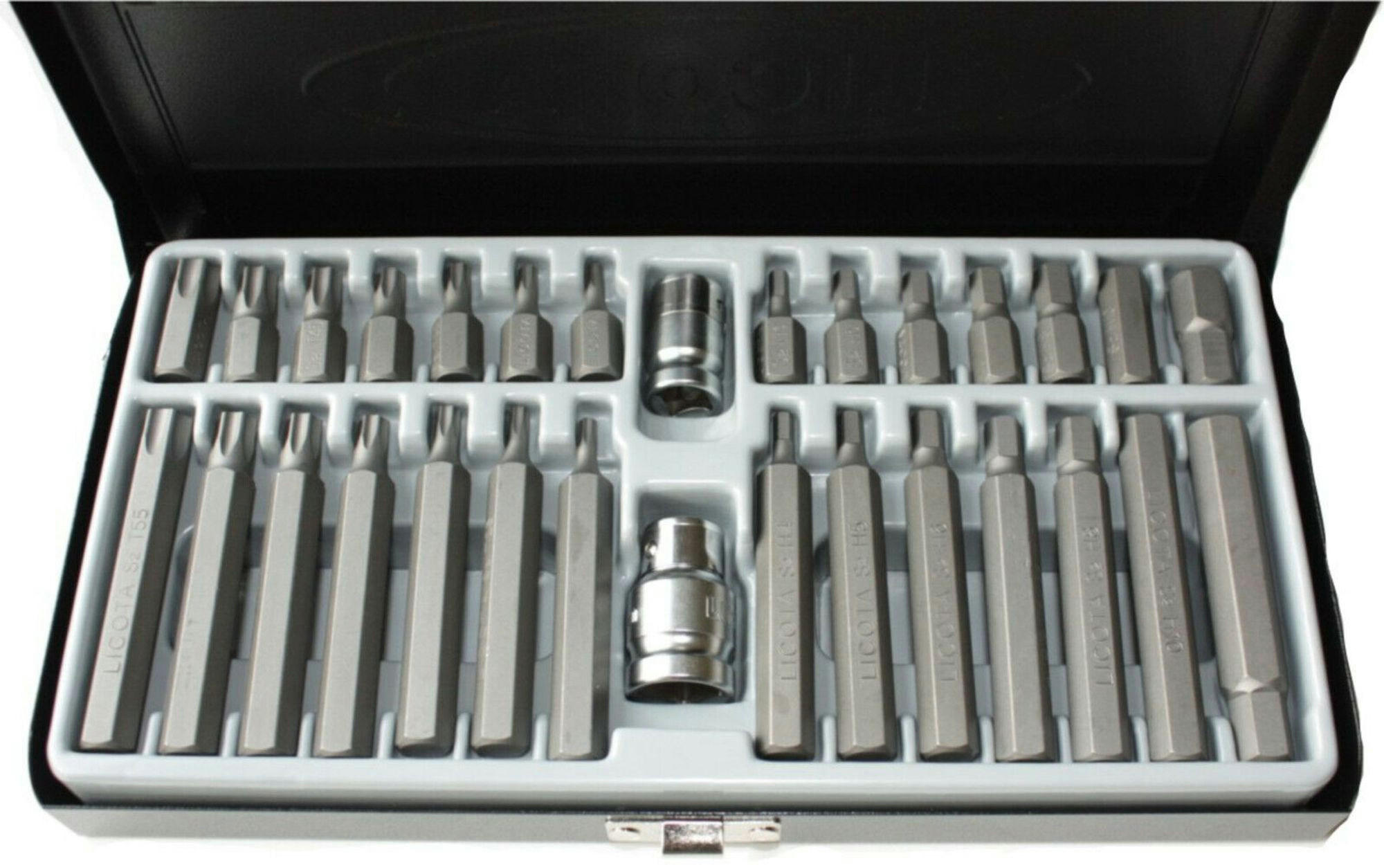 BIT SATZ, Innensechskant, S2 Stahl, 3/8 Zoll - Silberfarben, Metall (30/15/5cm) - BONI-SHOP