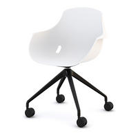 SCHALENSTUHL Consento Triest mit Rollen Schwarz - Schwarz, Kunststoff (63/83/56cm) - ASSMANN