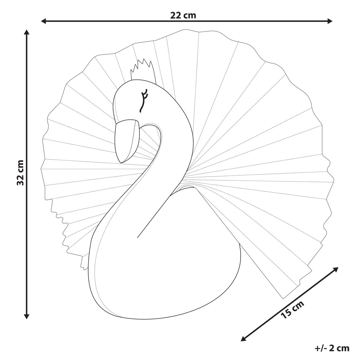 WANDDEKORATION cremeweiß/rosa Odetta - Weiß, Textil (22/32/15cm) - Beliani