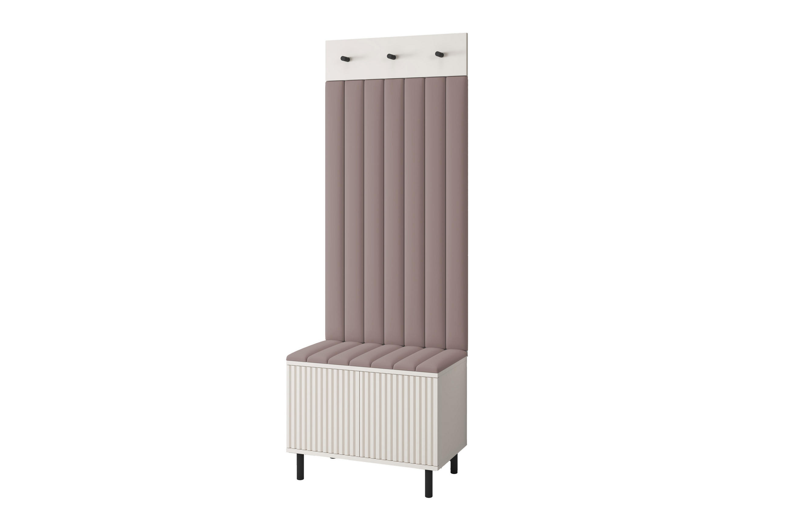 GARDEROBE Ritmo version 6 mit POLSTERPANEELEN Braun - Beige/Braun, Holzwerkstoff (70/195/40cm) - Jerpax