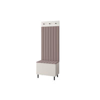 GARDEROBE Ritmo version 6 mit POLSTERPANEELEN Braun - Beige/Braun, Holzwerkstoff (70/195/40cm) - Jerpax