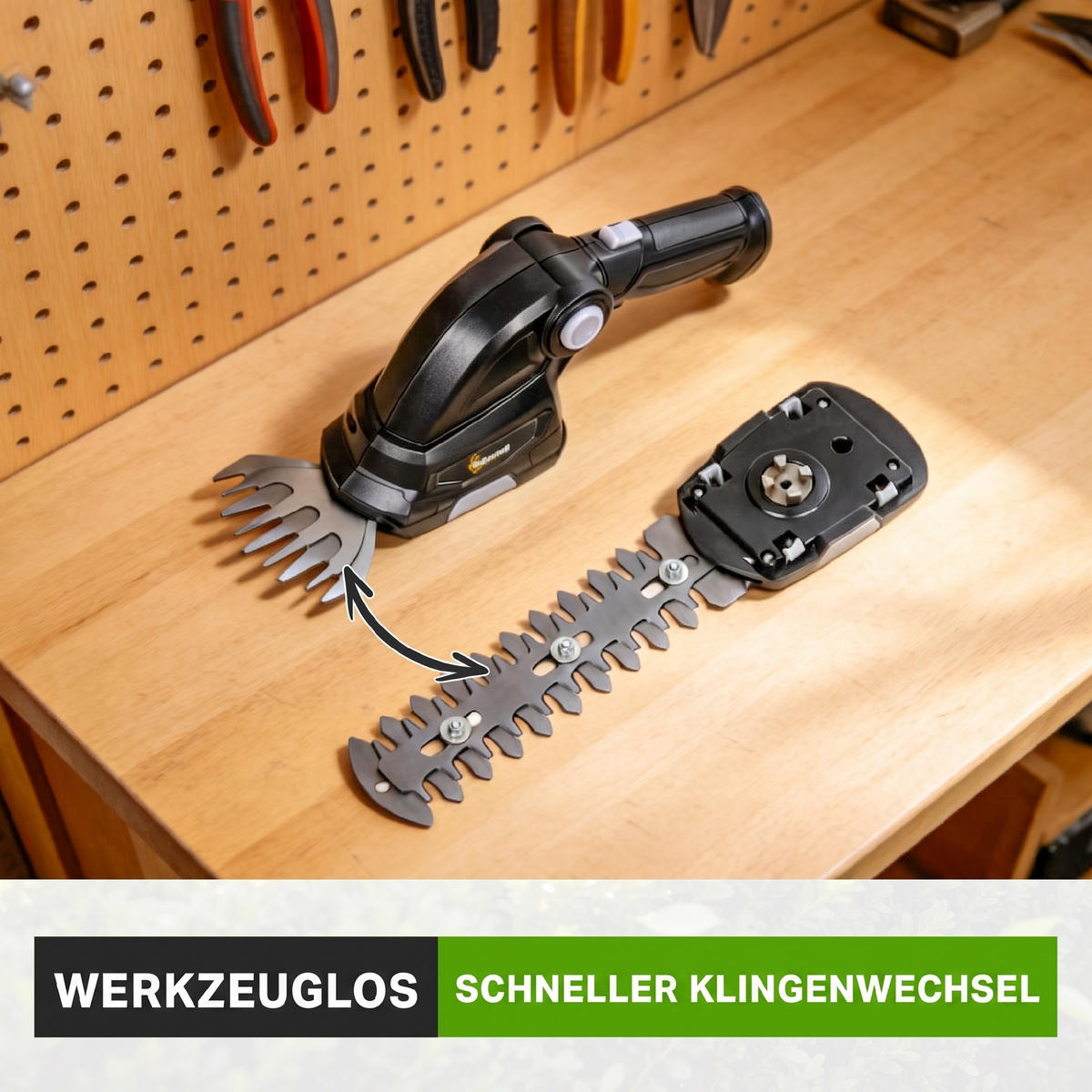 HECKENSCHERE ABS 65Mn Schwarz - Schwarz, Kunststoff (8.5/12/47cm) - Outsunny