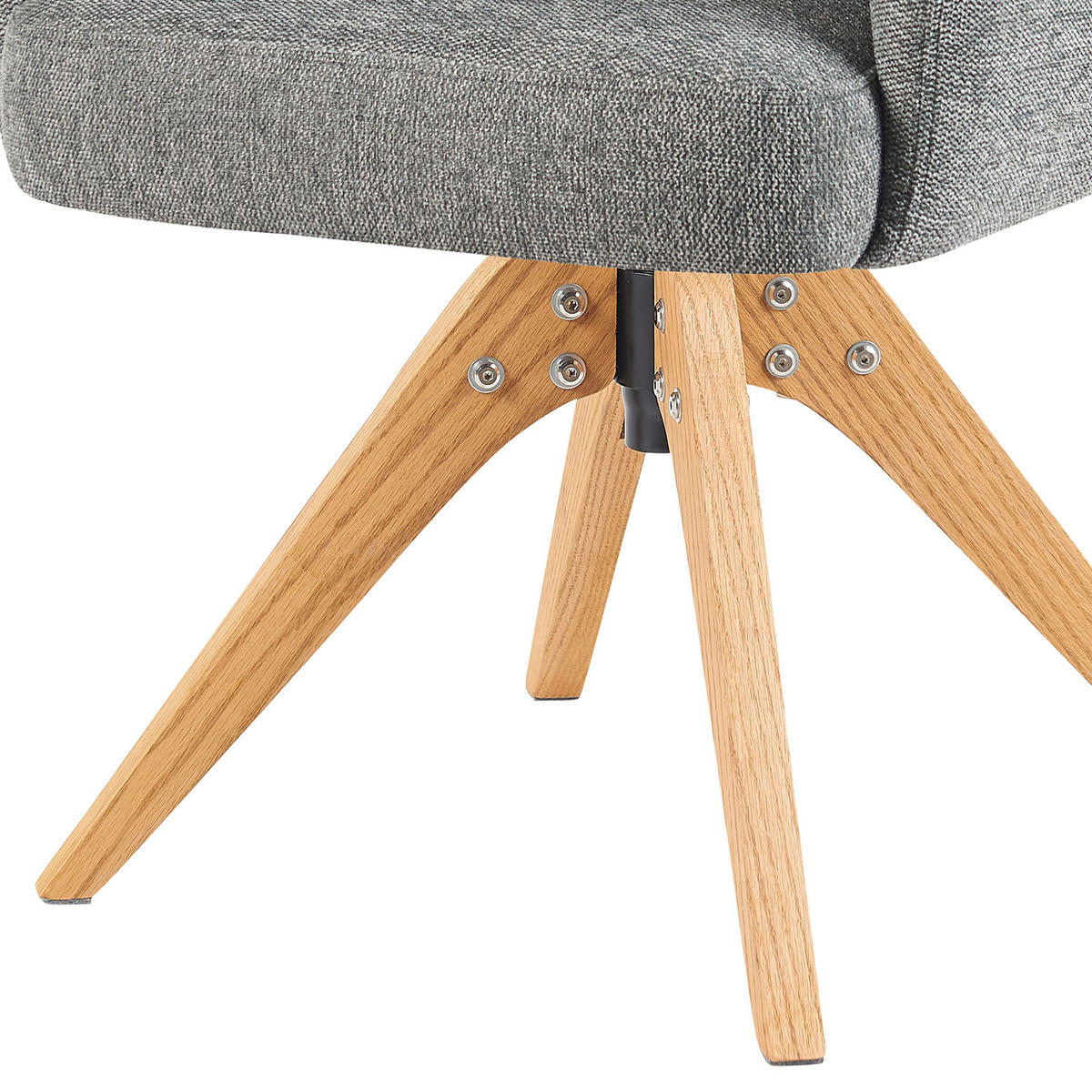 ARMLEHNSTUHL Mika-Juna - Honigeiche/Grau, Eichenholz/Holz (59/94/66cm) - DUBI Möbel