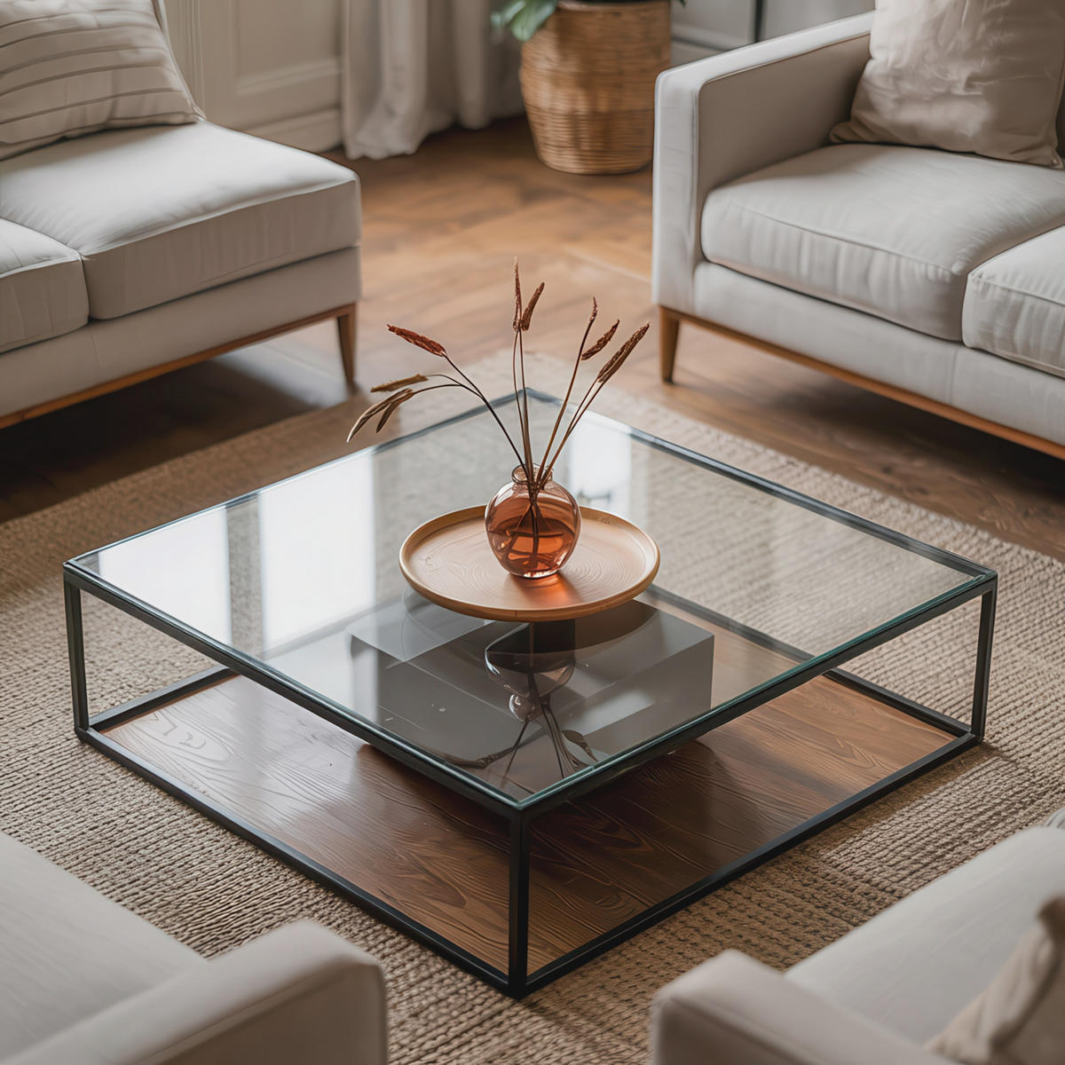 TISCHPLATTE 50 x 50 cm Transparente Glasplatte - Transparent, Glas (50/0.4/50cm) - TULUP