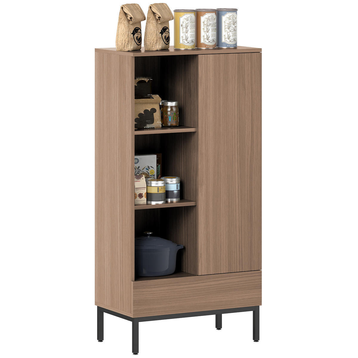 SIDEBOARD Grau, 60/34/121 cm - Grau, Holz (60/121/34cm) - PANGIVO