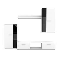 WOHNWAND Formilo Weiß 294/180/40 cm Hochwertige TV Wohnwand - Weiß, Holzwerkstoff/Kunststoff (294/180/40cm) - AX Living