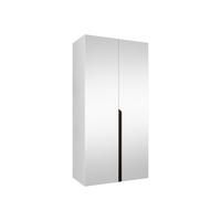 DREHTÜRENSCHRANK Mila III 100 - Schwarz/Weiß, Holzwerkstoff/Kunststoff (100/202/52cm) - MIRJAN24