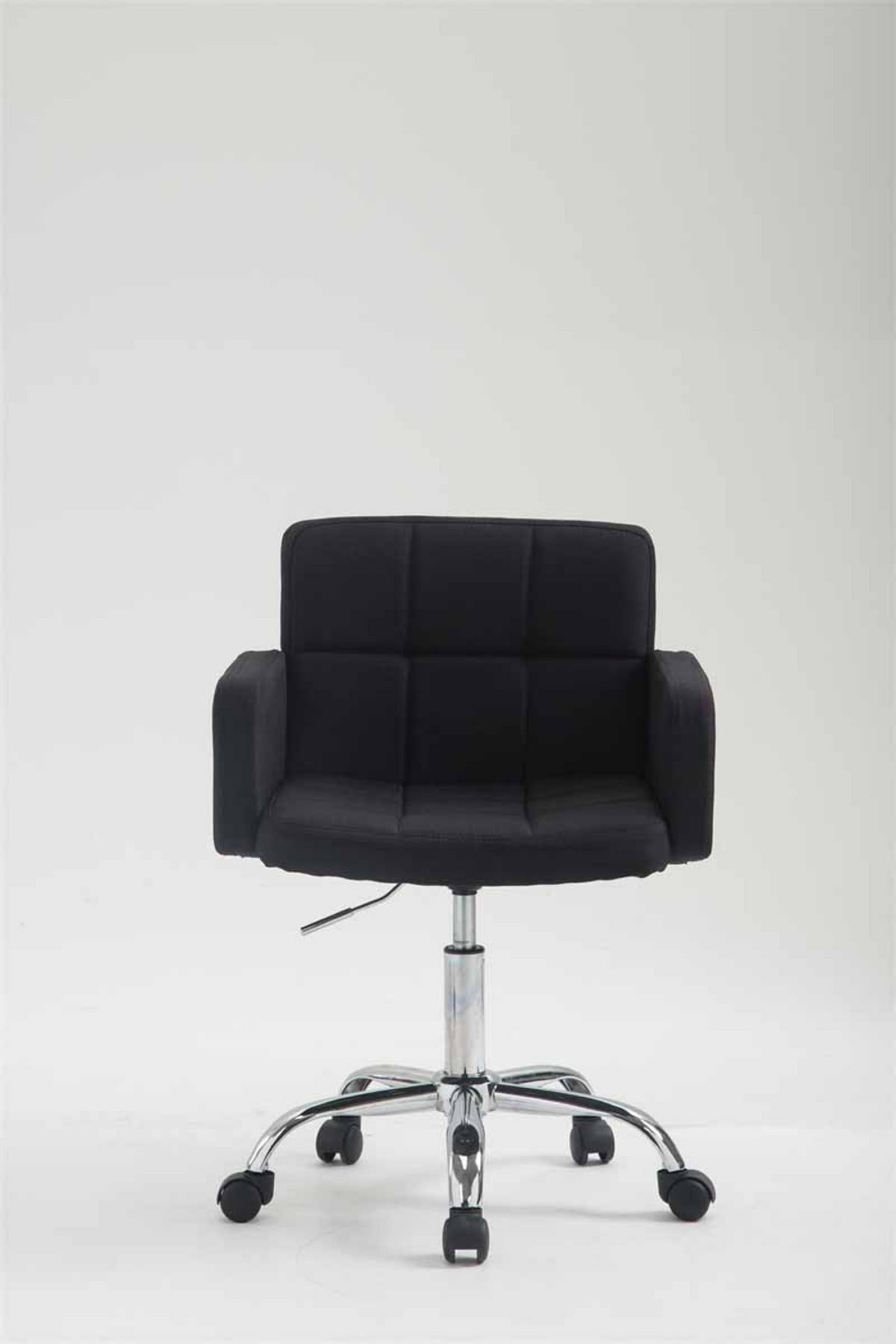 ARBEITSHOCKER Lausanne Stoff schwarz - Schwarz, Metall (60/89/52cm) - TPFLiving