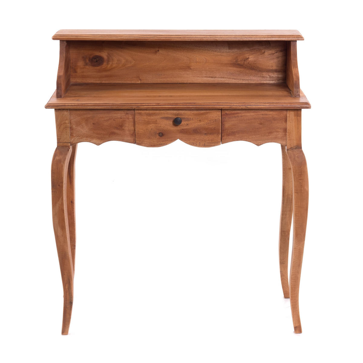 SEKRETÄR Napoleon Mahagoni Massivholz, mit Schublade 08 honigfarben gewachst - Honig, Holz (40/80/92cm) - DESIGN DELIGHTS