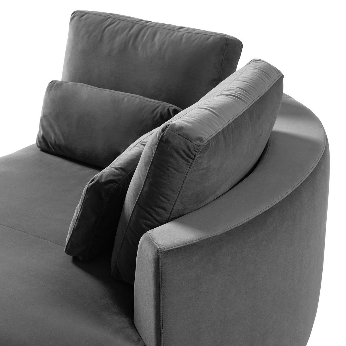 MODULLONGCHAIR - Grau, Textil (129/74/167cm) - home24