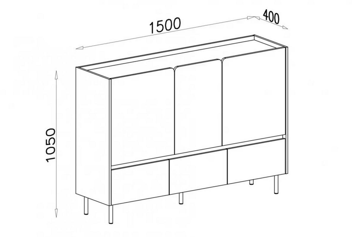 KINDERKOMMODE LIBU 07 150/40/105 in Sandbeige / Geölte Eiche - Eichefarben/Beige, Holzwerkstoff (150/105/40cm) - Deine Möbel 24