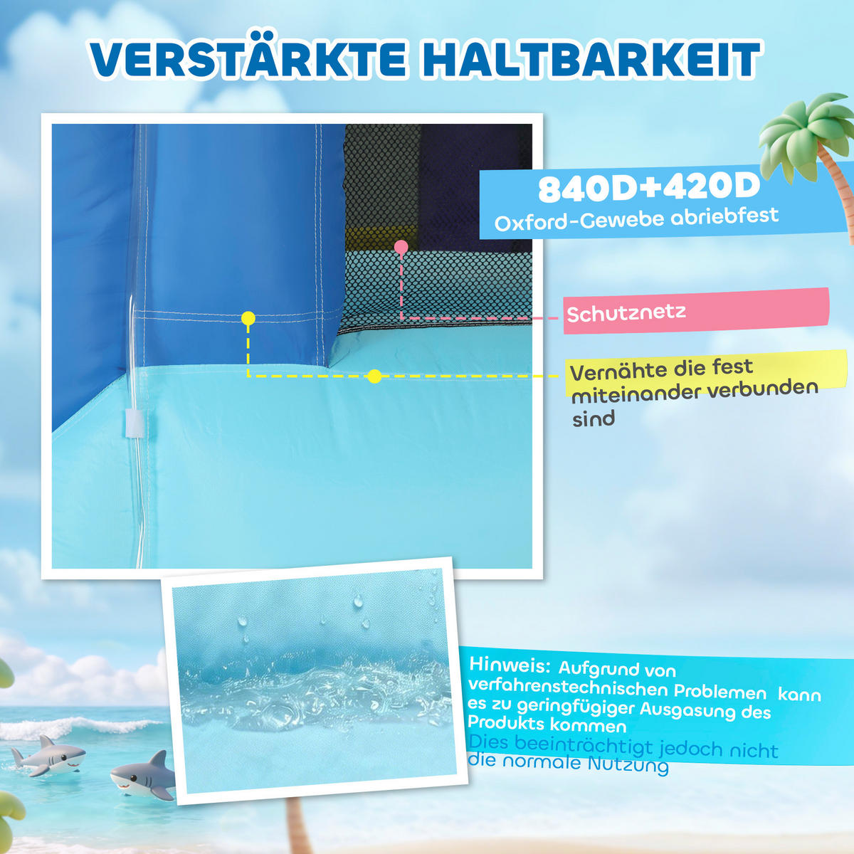 HÜPFBURG DE-10903 Mehrfarbig - Multicolor, Textil (405/345/235cm) - ComfortXL