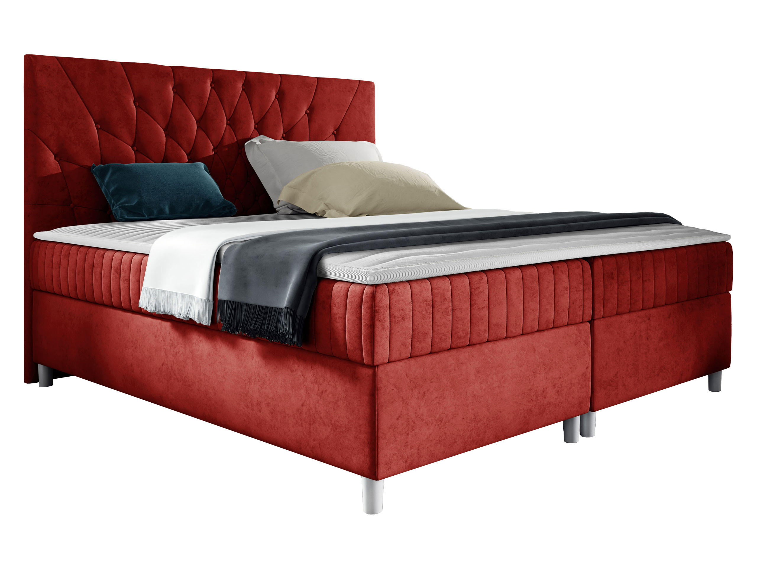 BOXBETT Prowansja - Rot, Holz (180/200cm) - MIRJAN24