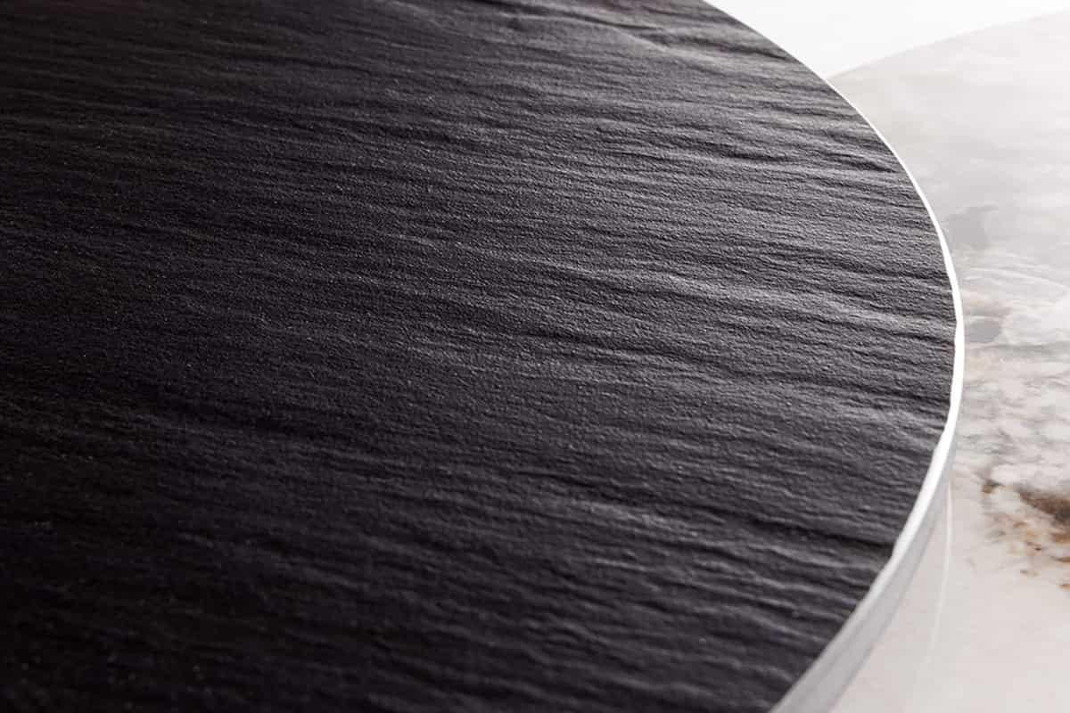 COUCHTISCH DANCING RINGS Keramik Schwarz 135 cm - Goldfarben/Schwarz, Keramik/Metall (80/134/44cm) - riess-ambiente