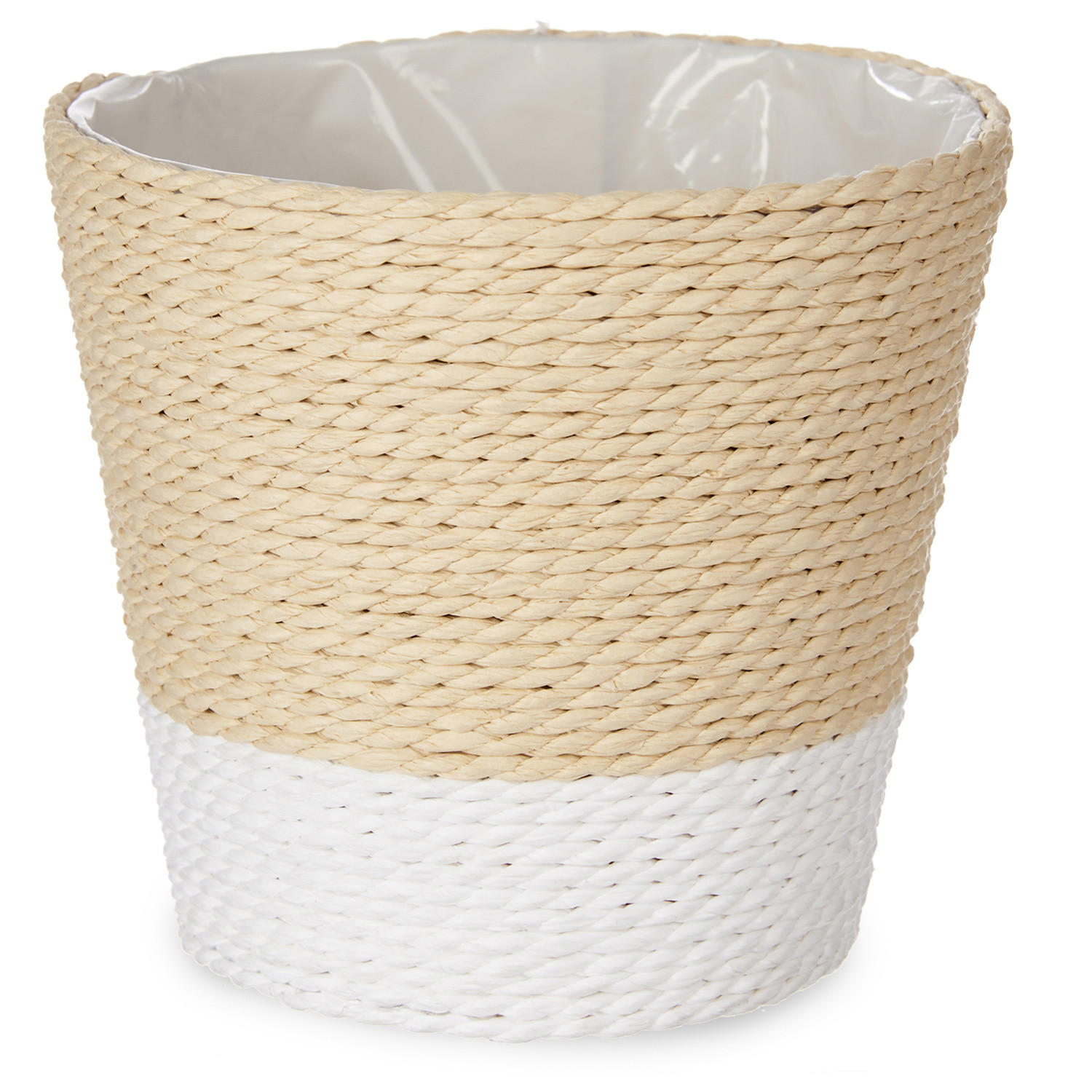 ÜBERTOPF Geflochten Ø 12,5 cm - Beige, Kunststoff (12.5/14cm) - Ibergarden