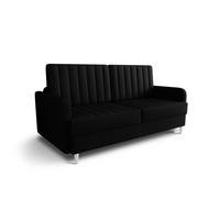 SCHLAFSOFA KONGO 08, Sofa mit Schlaffunktion, Farbe: Schwarz, Velourstoff - Schwarz, Textil (222/100/100cm) - O-Sofa