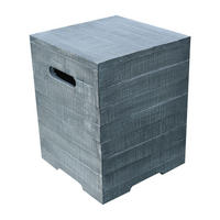 ABDECKUNG für 5 kg Gasflaschen in Holz-Optik grau - Grau, Stein (45/58/45cm) - Elementi