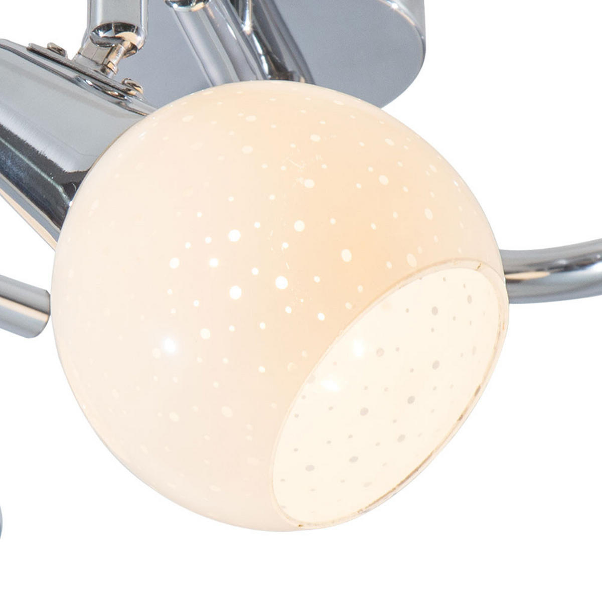 LED DECKENLEUCHTE Metall Chrom Silber - Silberfarben, Glas (12/25/25cm) - Nowa