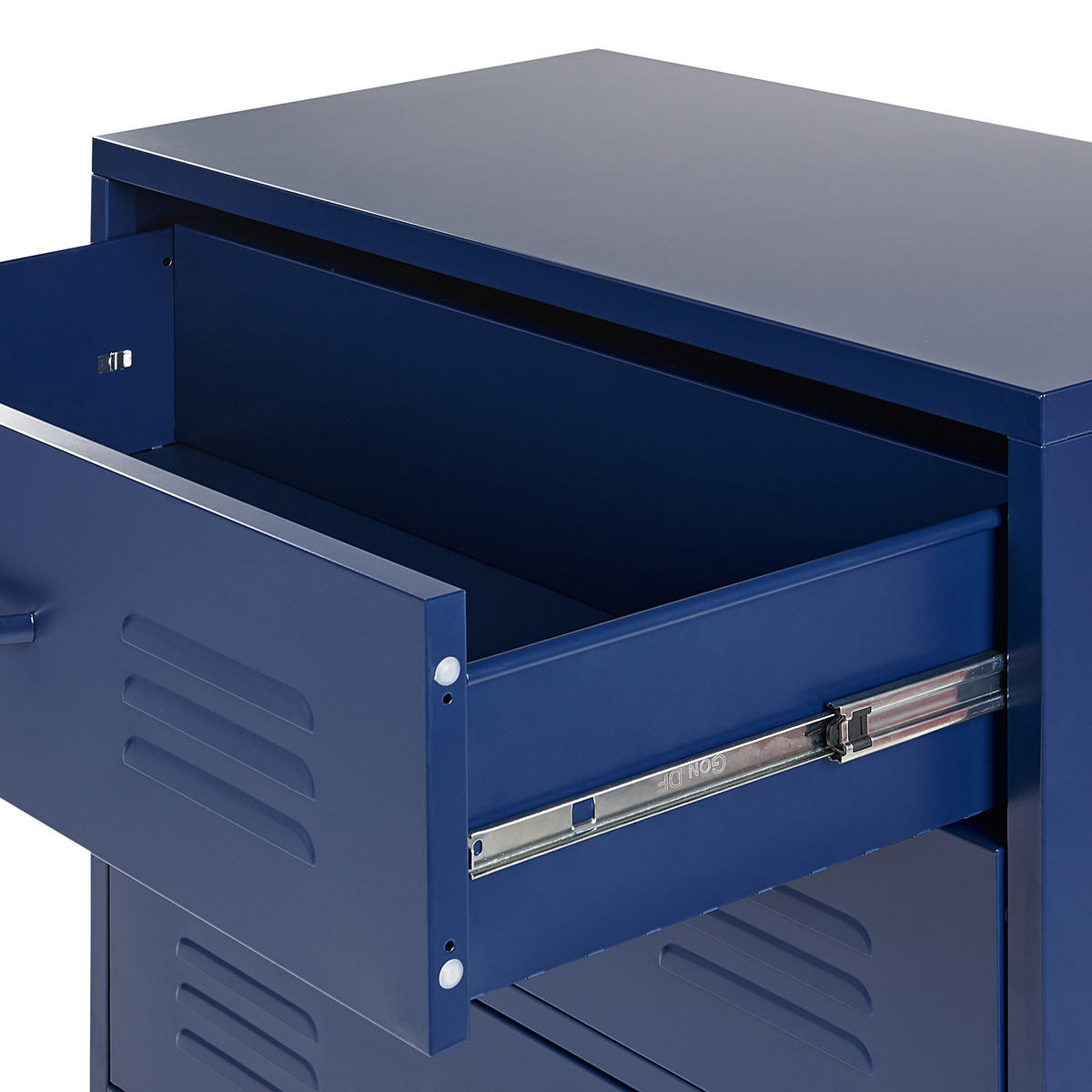 KOMMODE blau 4 Schubladen Enago - Blau, Metall (80/102/40cm) - Beliani