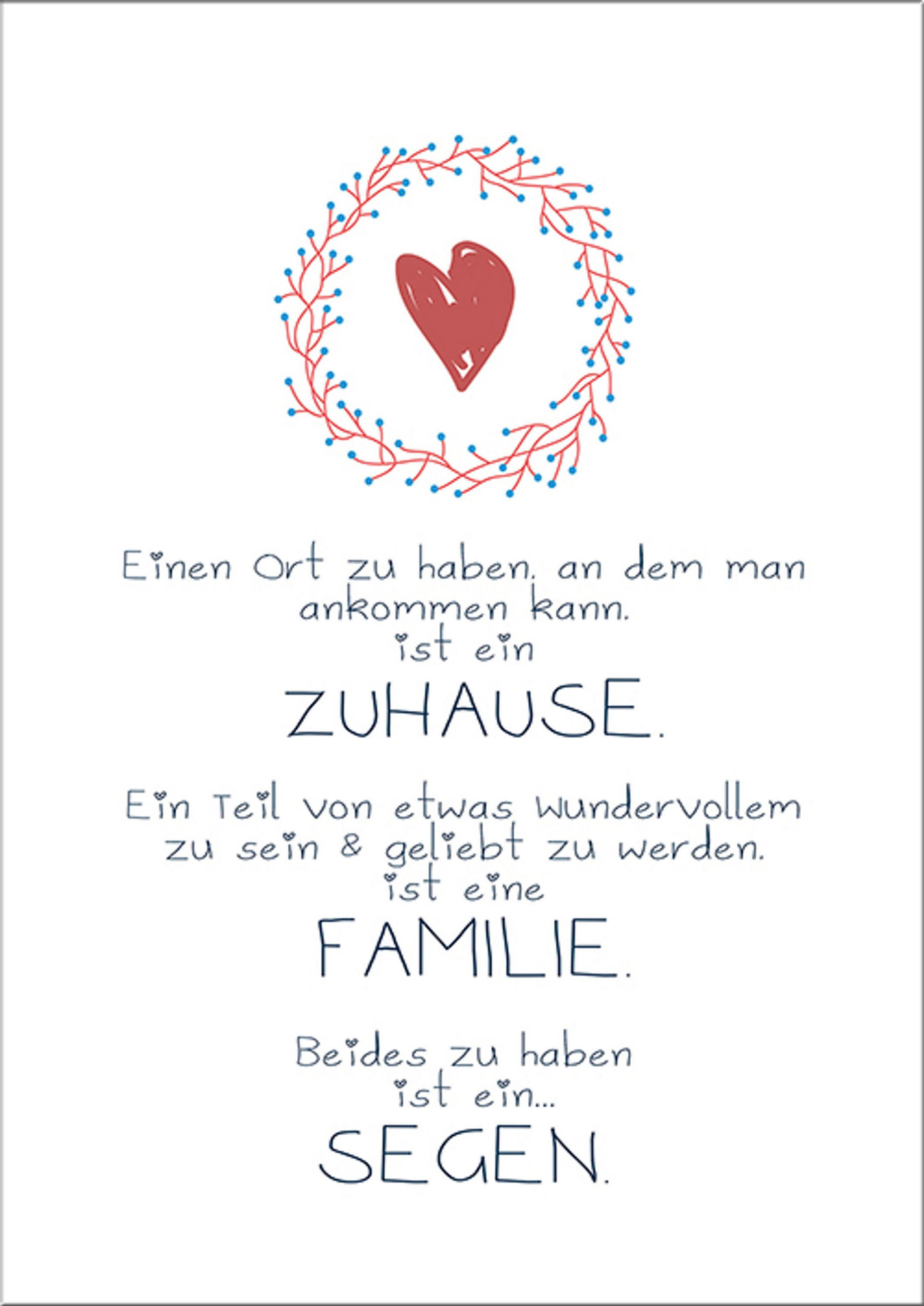 BILD 29x41 cm Typografie Familie Zuhause - Weiß, Holzwerkstoff (29/41/2cm) - artissimo