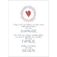 BILD 29x41 cm Typografie Familie Zuhause - Weiß, Holzwerkstoff (29/41/2cm) - artissimo