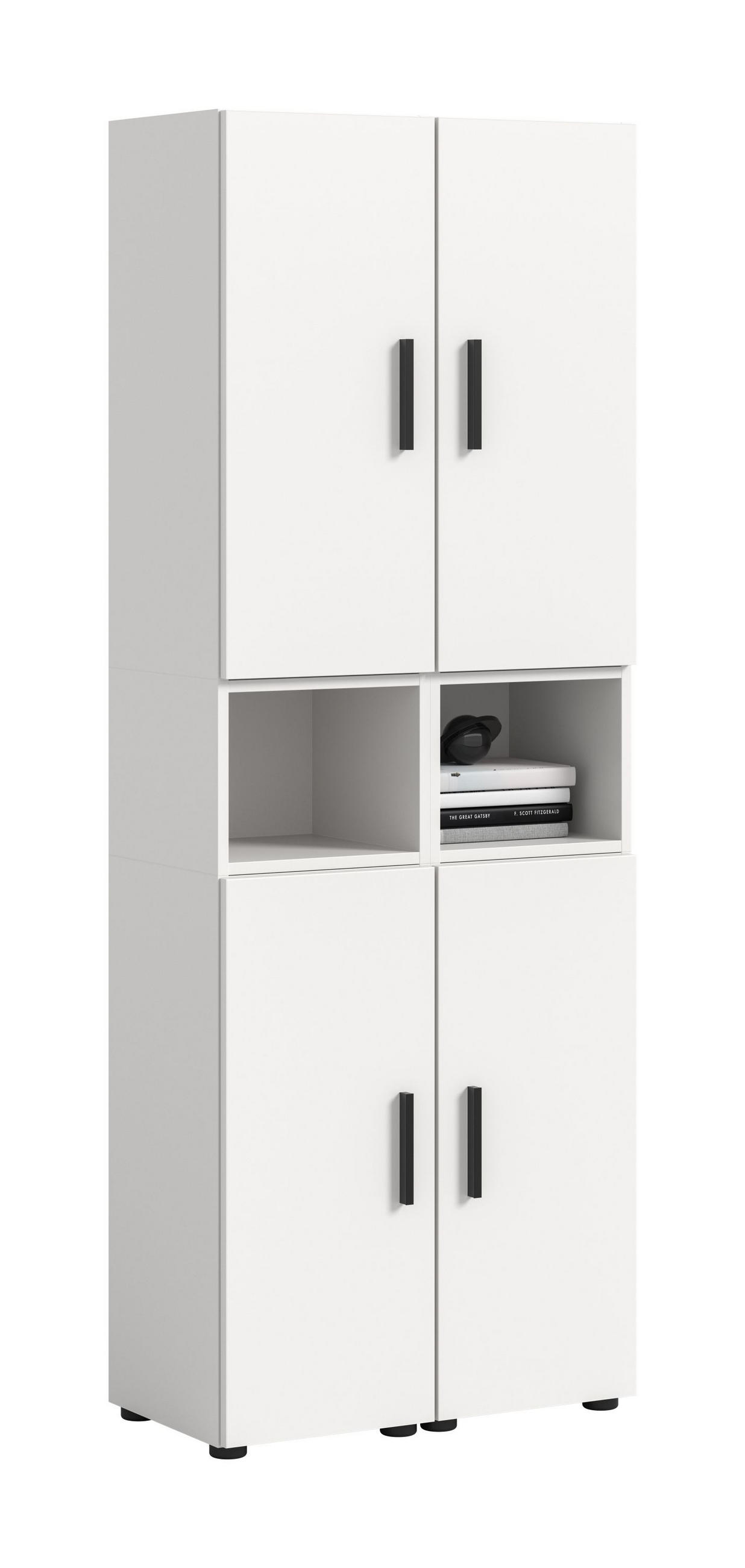 WOHNWAND The One weiß 65/34/178 cm - Weiß, Holzwerkstoff (65/178/34cm) - Xonox