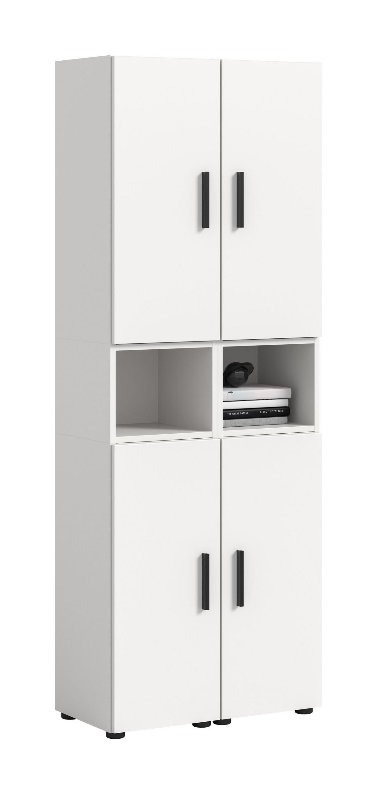 WOHNWAND The One weiß 65/34/178 cm - Weiß, Holzwerkstoff (65/178/34cm) - Xonox