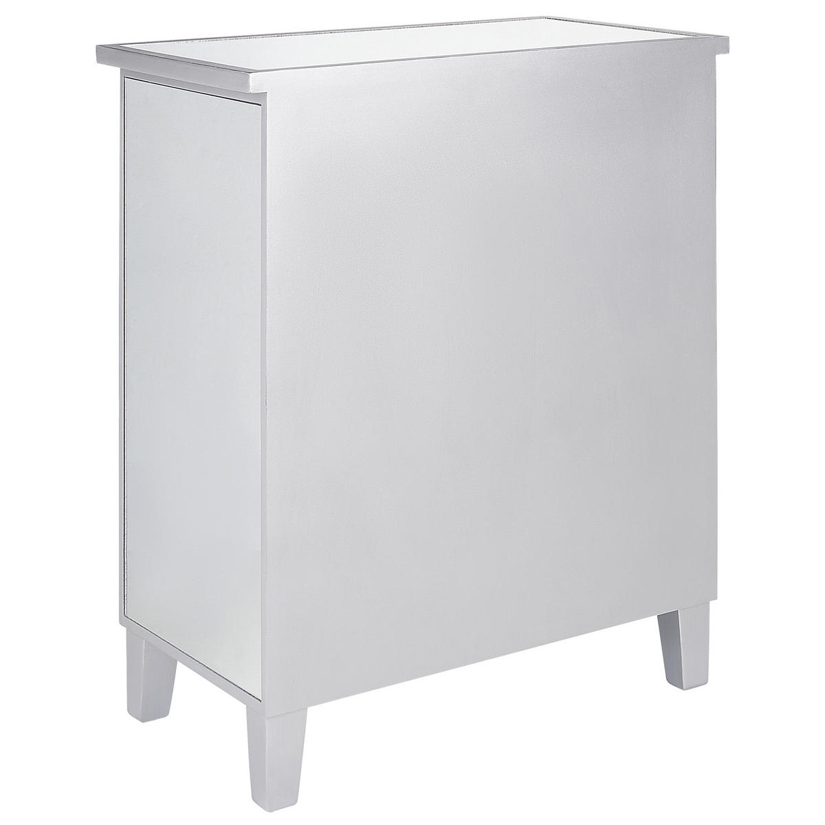 KOMMODE 4 Schubladen Silber Breves - Silberfarben, Glas (60/71/35cm) - Beliani