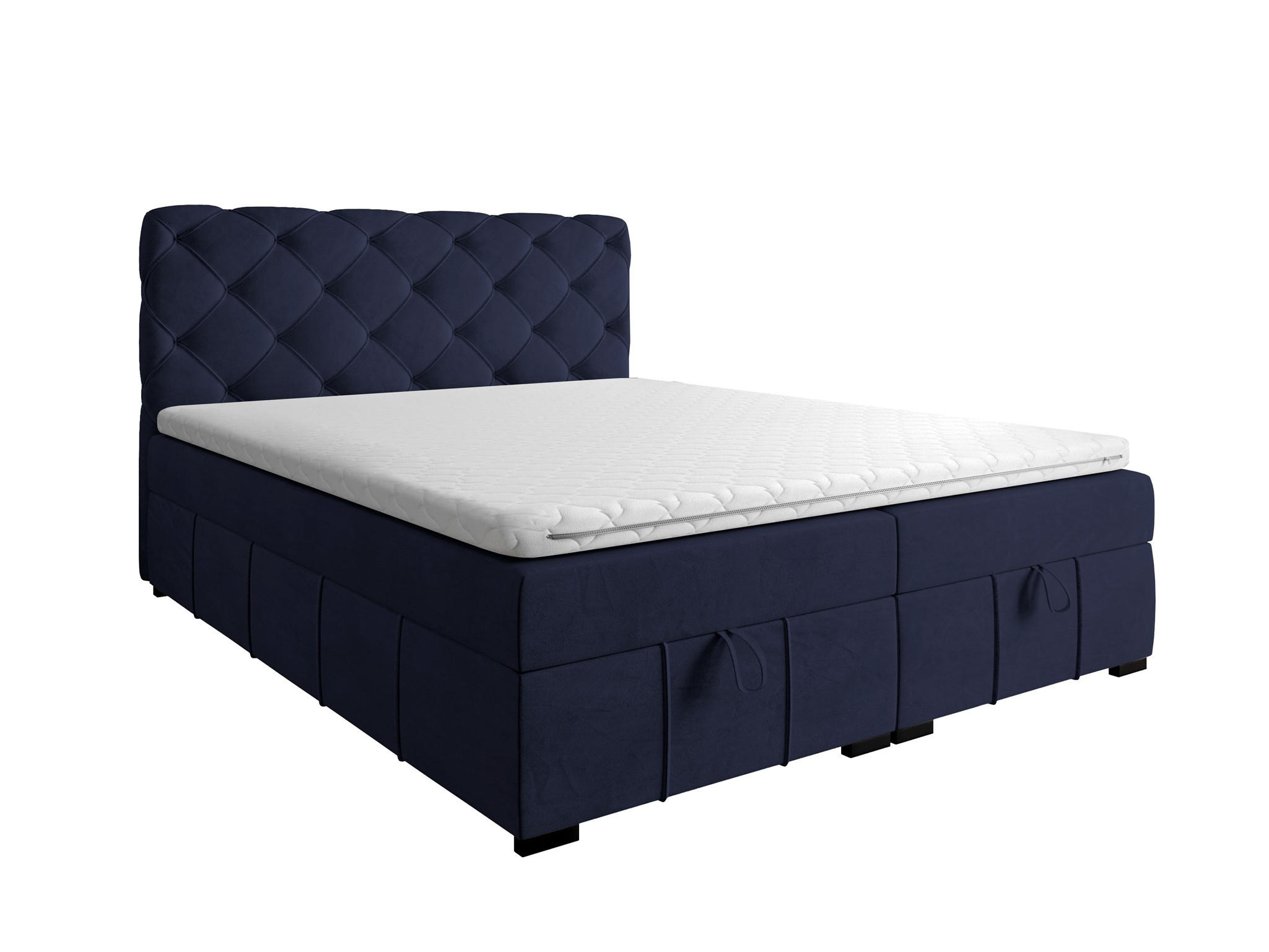 BOXBETT Gisel - Blau, Holzwerkstoff/Textil (140/200cm) - Fun Möbel