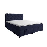 BOXBETT Gisel - Blau, Holzwerkstoff/Textil (140/200cm) - Fun Möbel