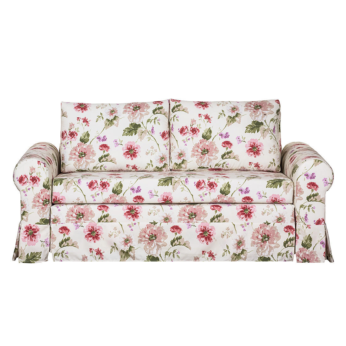 SCHLAFSOFA mit Husse - Rot/Creme, Textil (205/90/90cm) - home24