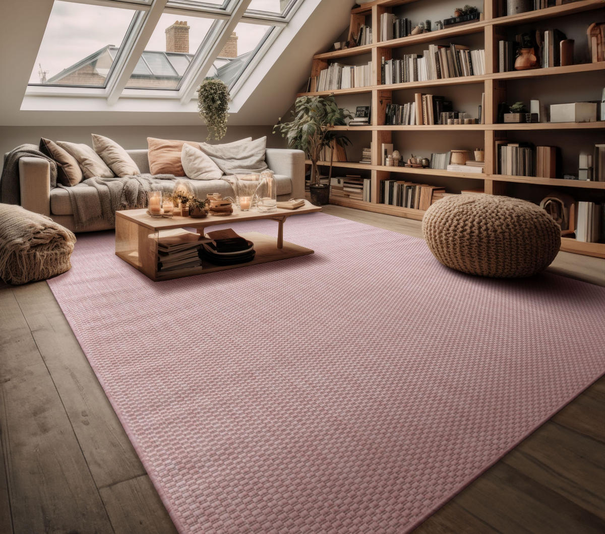 OUTDOORTEPPICH 120/120 cm Venedig 165 - Pink, Textil (120/120cm) - Paco Home