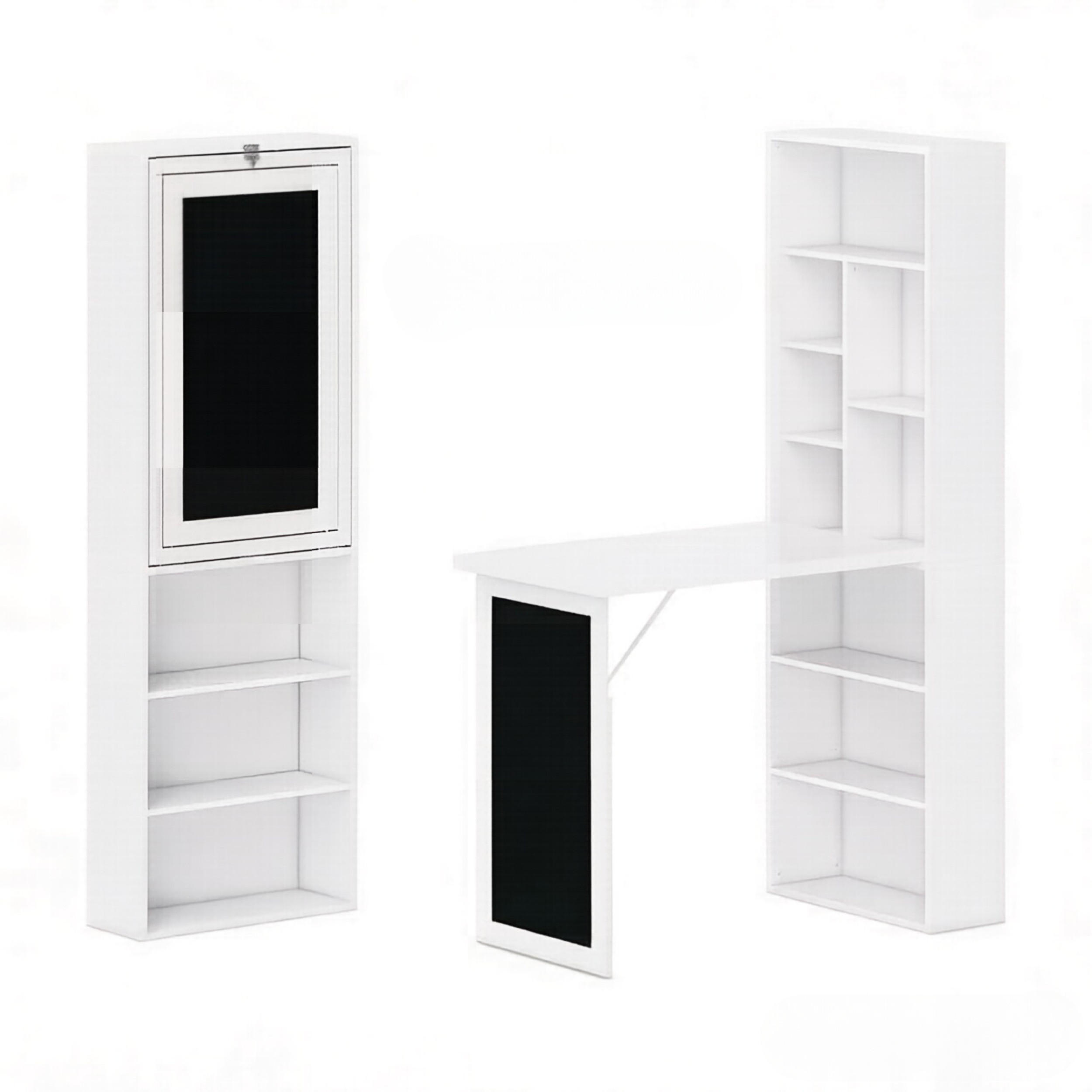 SCHREIBTISCH klappbarer Home Office Tisch 98 x 51 x 153 cm - Weiß, Holzwerkstoff (51/98/153cm) - Gisaae