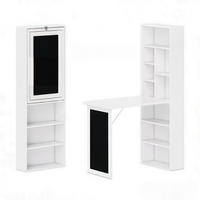 SCHREIBTISCH klappbarer Home Office Tisch 98 x 51 x 153 cm - Weiß, Holzwerkstoff (51/98/153cm) - Gisaae