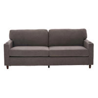 SOFA 2-Sitzer mit USB-C-Anschluss und LED-Ambiente Chenille Hellgrau 203/77,5/86 cm - Hellgrau, Textil (203/86/77.5cm) - OKWISH