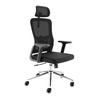 BÜROSTUHL BrightSeat Schwarz - Silberfarben/Schwarz, Kunststoff/Textil (70/142/70cm) - Clouvou