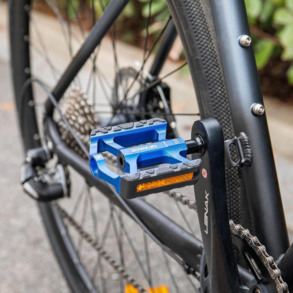 FAHRRADPEDALE Aluminium Blau mit Reflektor - Blau, Metall (7.5/1.5/11cm)