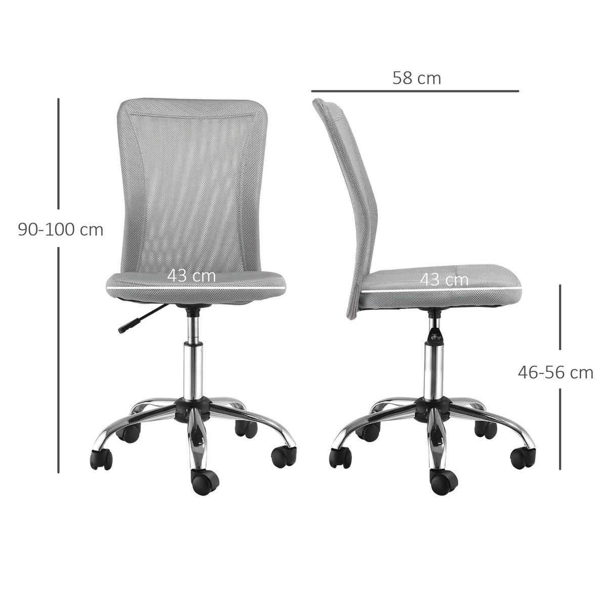 DREHSTUHL ergonomisch höhenverstellbar DE-11657 Chromgestell 360° Grau - Grau, Textil (58/100/43cm) - ComfortXL